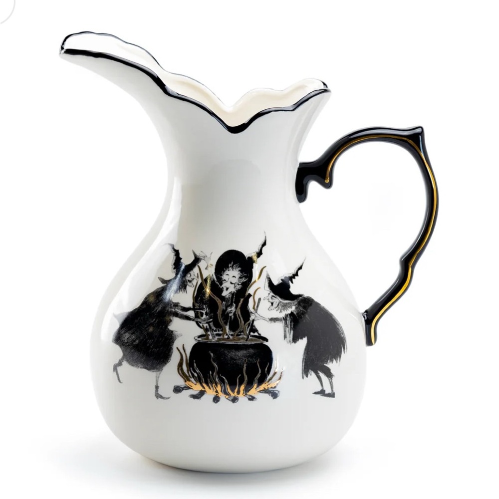 Potter’s Studio Halloween Witches Brew Pitcher with Raven on Back